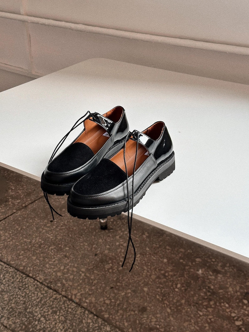 Black Mary Jane shoes women, Leather shoes women, Platform shoes